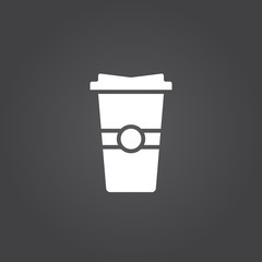 Paper cup of coffee icon