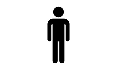 One man pictogram. Vector icon.