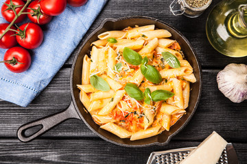 Traditional penne pasta
