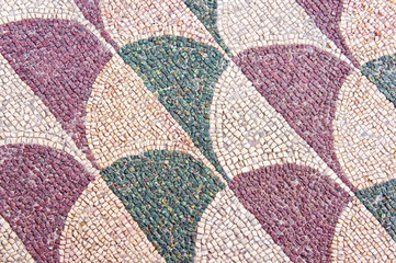 Fragment of a Roman mosaic floor at the Roman Baths of Caracalla