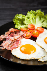 Traditional breakfast on a plate