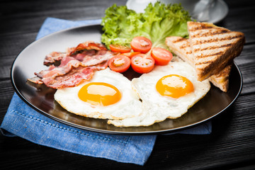 Traditional breakfast on a plate