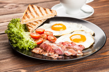 Traditional breakfast on a plate