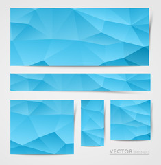 Obraz premium polygon crystal banners