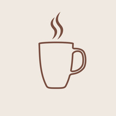 Cup of hot aroma coffee