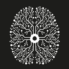 Brain circuit background for business