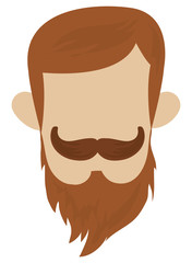 hipster hairstyle with mustache