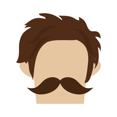 hipster hairstyle with mustache