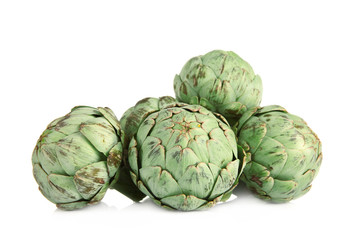 Fototapeta premium Artichokes, isolated on white