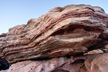Large Red Rock in Desert