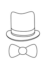 classic hat with bowtie