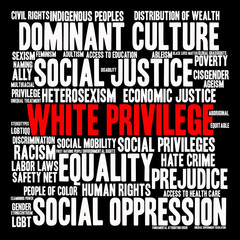Obraz premium White Privilege Word Cloud