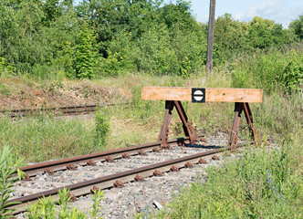 Prellbock, Abstellgleis, Bahnschiene