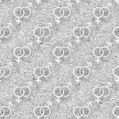 white female and male gender symbols linked together