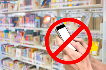 No phone in library