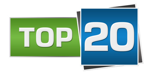 Top Twenty Green Blue Horizontal 