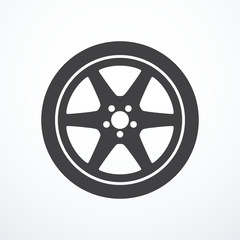 Car wheel icon