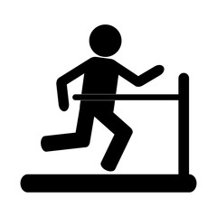 person running on treadmill