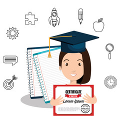 happy person graduating design, vector illustration eps10 graphic 