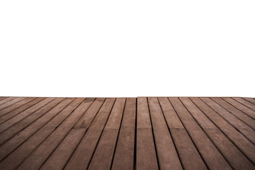 perspective empty wooden terrace