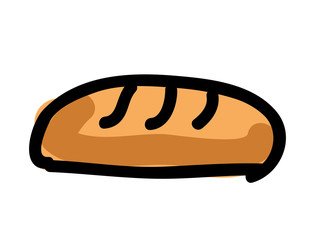 delicious bread  isolated icon design