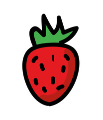 Obraz premium fresh strawberry isolated icon design