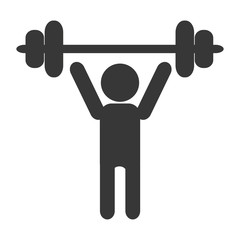 silhouette of person lifting a barbell