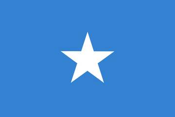 Somalia flag star official right proportions, vector illustration