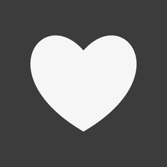 Heart Icon isolated on a black background, vector illustration for web design