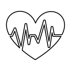 Healthy heart symbol isolated icon design