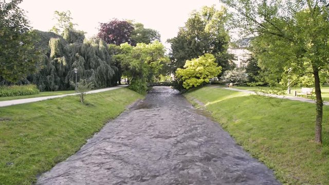 River Oos at Lichtentaler Allee in Baden-Baden Germany