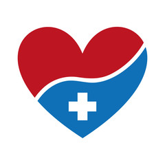 Obraz premium Healthy heart symbol isolated icon design