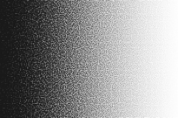 Halftone randomized moire pattern.Black dot pattern. Circle transition pattern background. Vector - obrazy, fototapety, plakaty