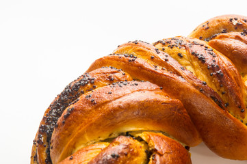 braided poppy seed round loaf