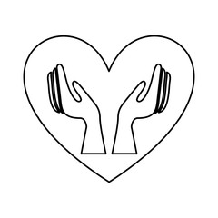 Healthy heart symbol isolated icon design
