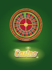 Casino roulette wheel. Vector illustration.