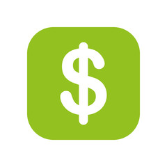 money symbol button isolated icon design