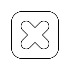 Obraz premium multiplication symbol button isolated icon design