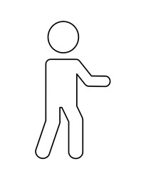 human figure silhouette isolated icon design