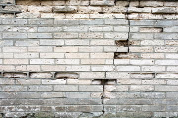 damaged grey brick wall 2