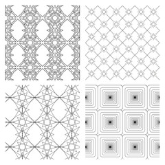 Vector seamless pattern set.