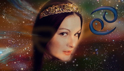 Zodiac cancer woman in astrology