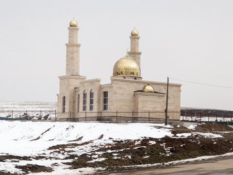 a mosque in the village of Kazakhstan