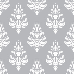 White and grey vector pattern. Wallpaper and background for invitations, greeting cards, web page. Seamless Pattern 2