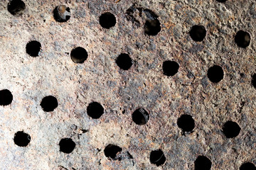 old rusty metal grid as a background