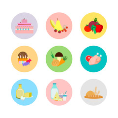Food icons set.