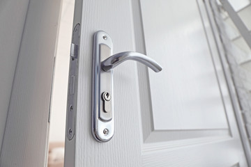 Fototapeta premium Metal door knob closeup