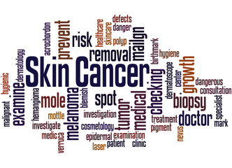 Skin Cancer, word cloud concept 2