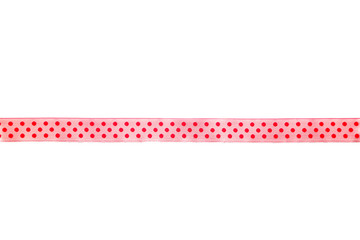 Fototapeta premium Pink ribbon, isolated on white