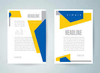 flyer brochure design template abstract geometric